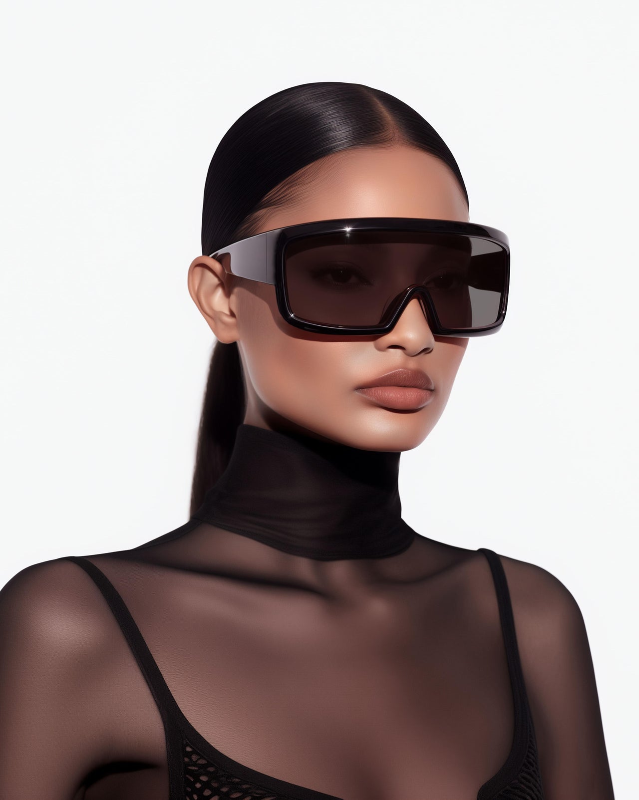 Avalynn Square Frame Sunglasses - Black