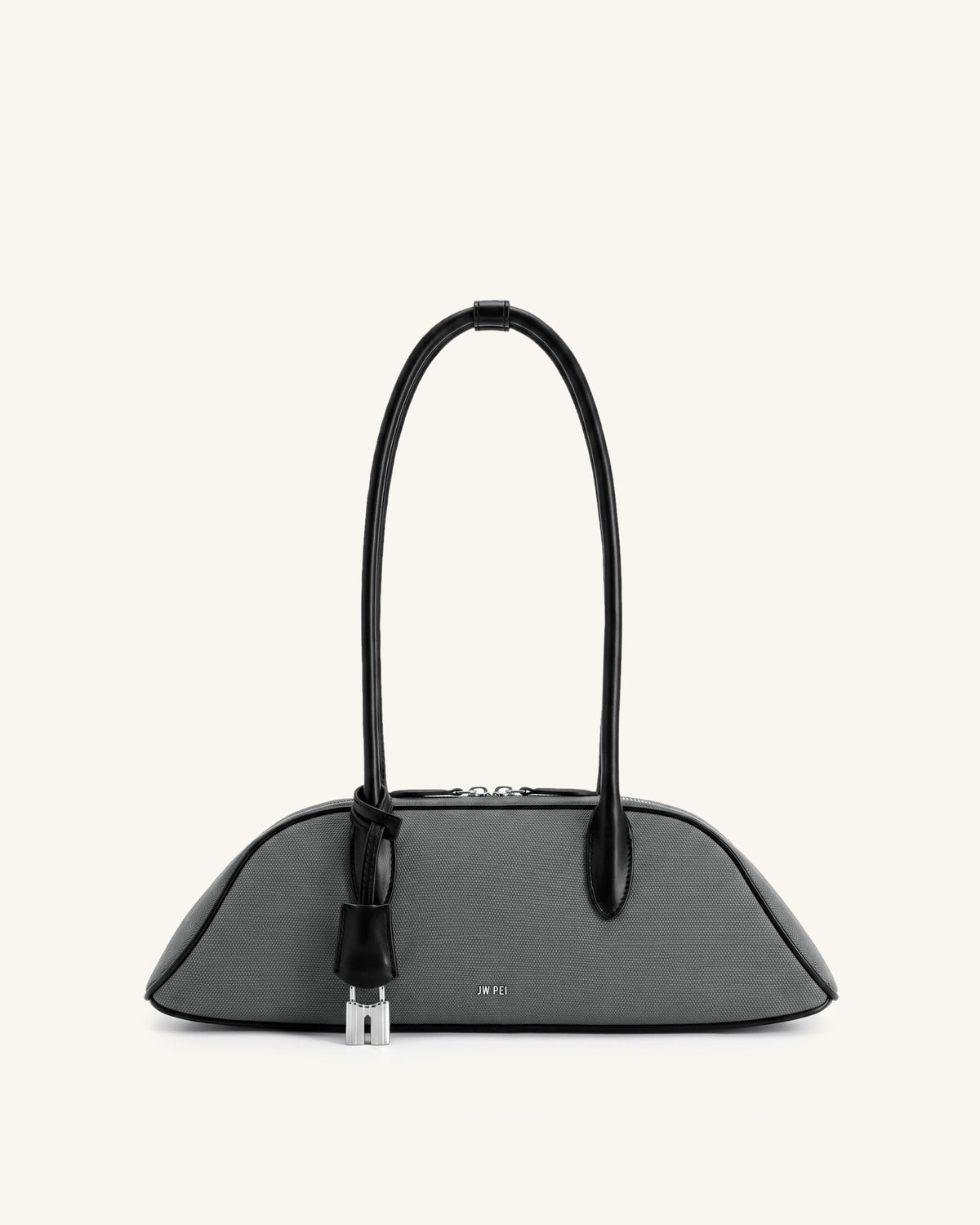 Zora Shoulder Bag - Black Grey Canvas