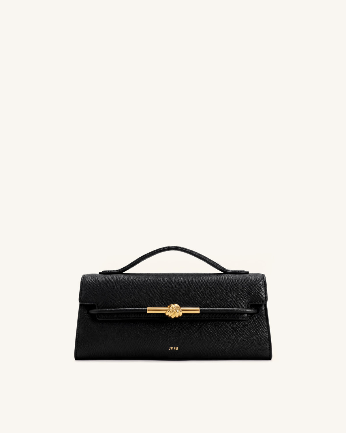Lena Metal Rope Knot Top Handle Bag - Ink Black