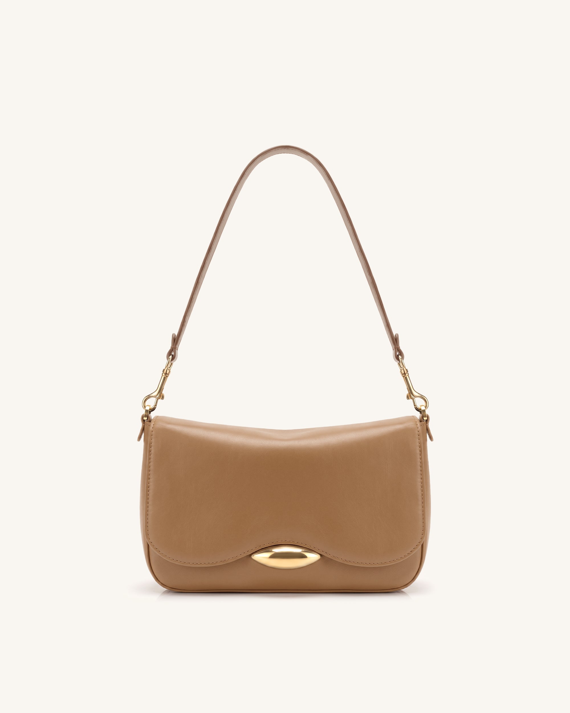 Sofia Classic Flap Shoulder Bag - Brown