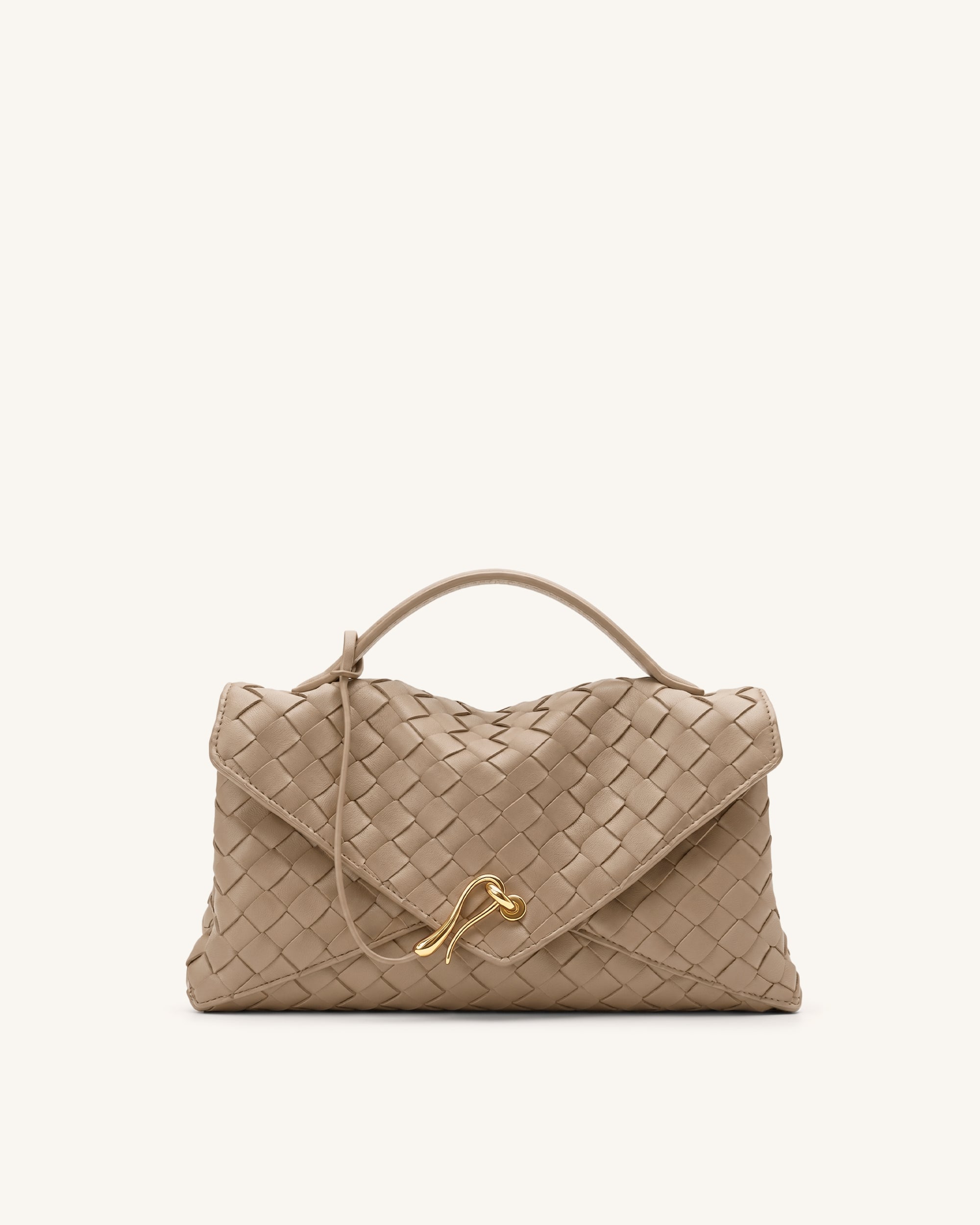 Celeste Woven Envelope Bag - Khaki