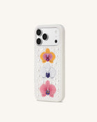 Pearl Orchid Floral Phone Case - White
