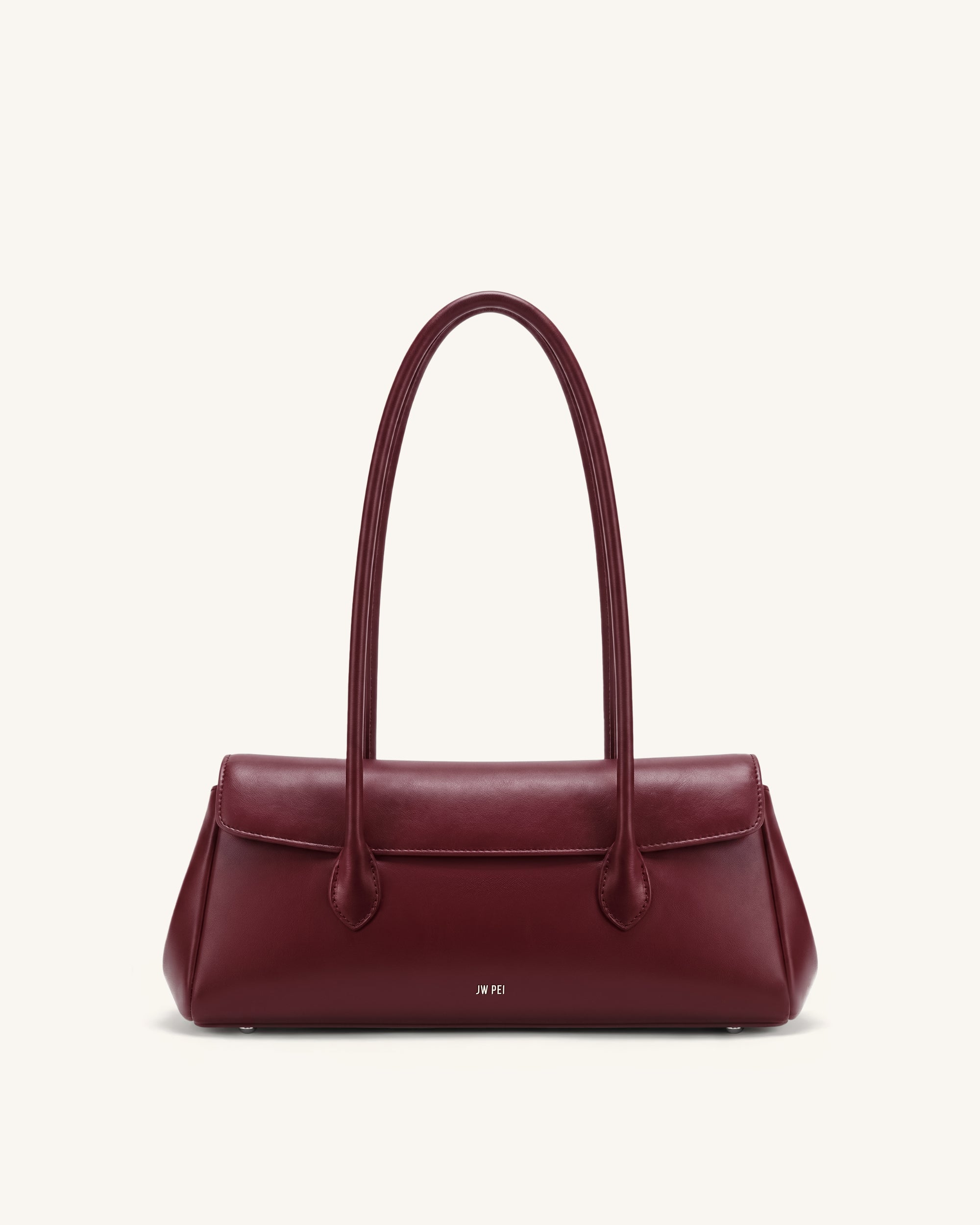 Solenne East-West Shoulder Bag - Burgundy