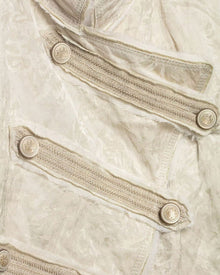 Jacquard Military-Inspired Jacket - Ivory