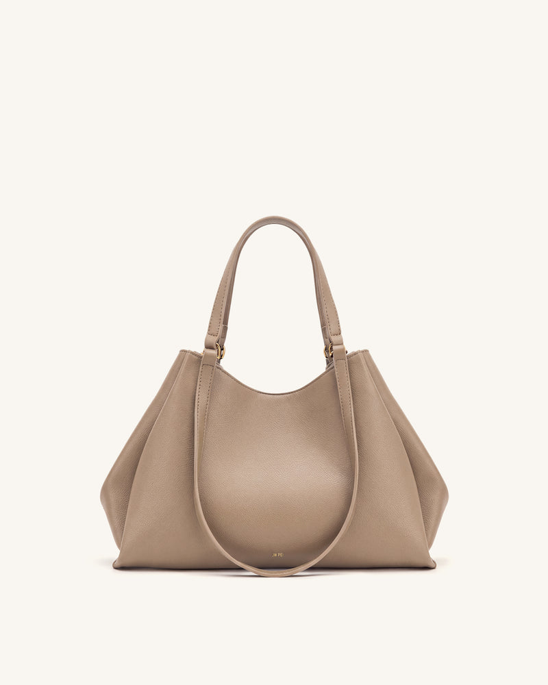 Virelia Double Handle Tote Bag - Light Khaki