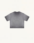 The Angelic Dripping Crystal Wings Tee - Washed Grey