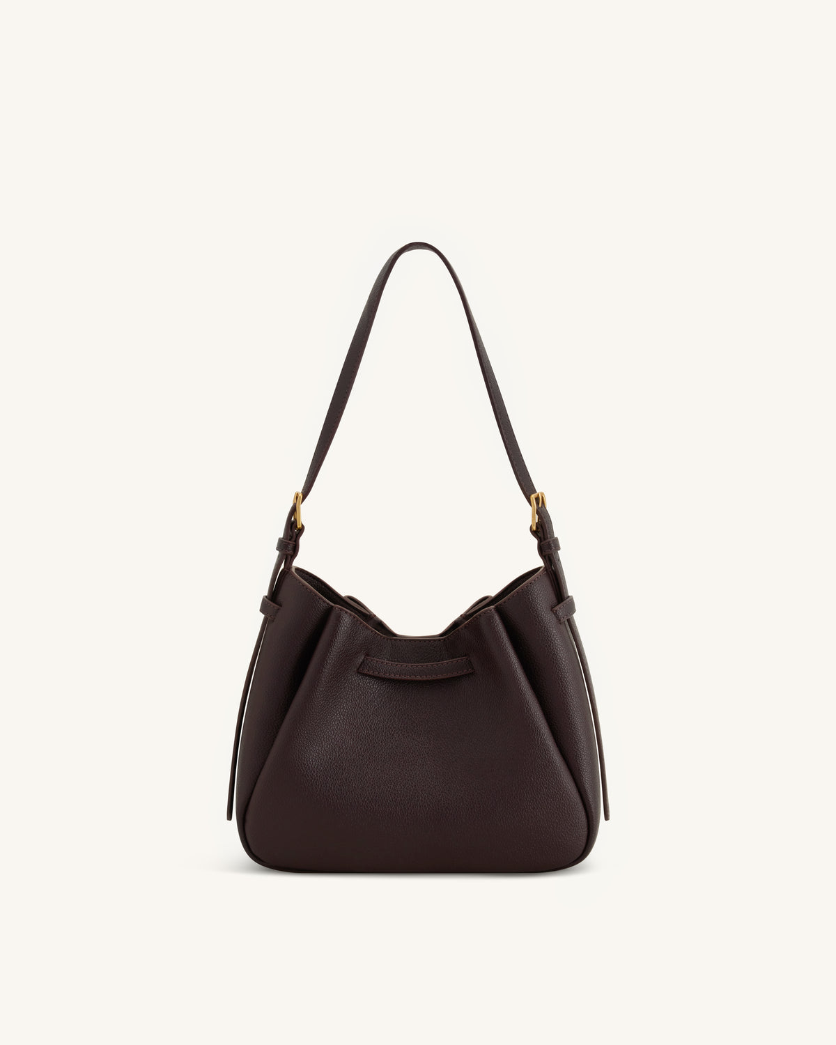 Mabel Soft Bow Shoulder Bag - Dark Brown
