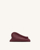 Harlee Woven Clutch - Burgundy