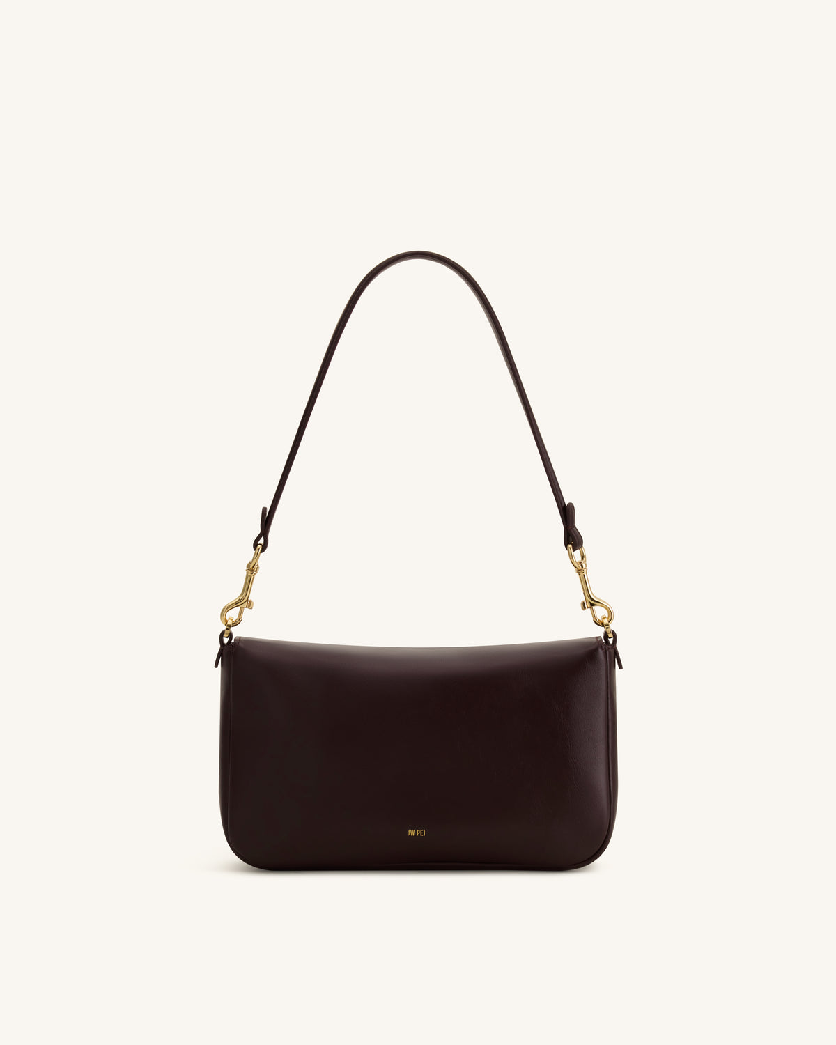 Sofia Classic Flap Shoulder Bag - Dark Brown