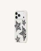 Zebra Star Pearl Phone Case - White