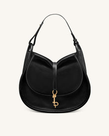Arla Large Hobo Bag - Black Pebbled