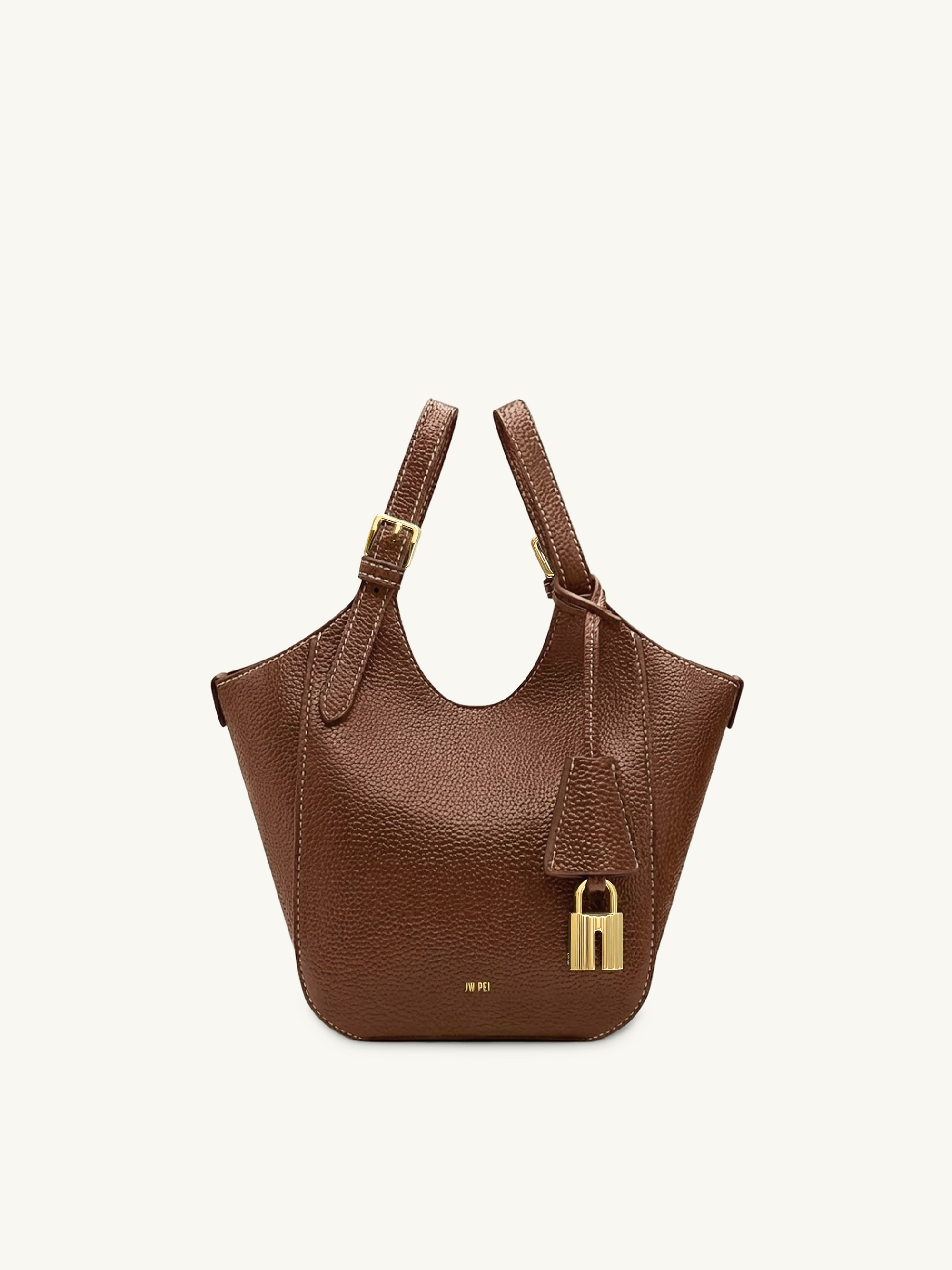 Ines Padlock Tote Bag - Chocolate Brown