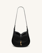 Arla Small Hobo Bag - Black Pebbled