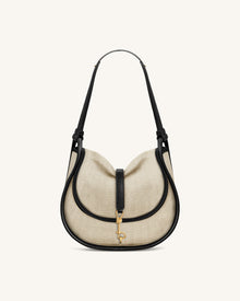 Arla Small Hobo Bag - Black Canvas