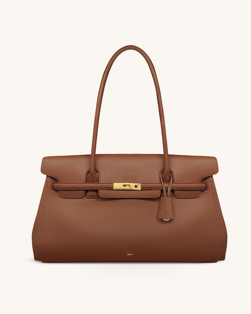 Yara Large Shoulder Bag - Saddle Brown