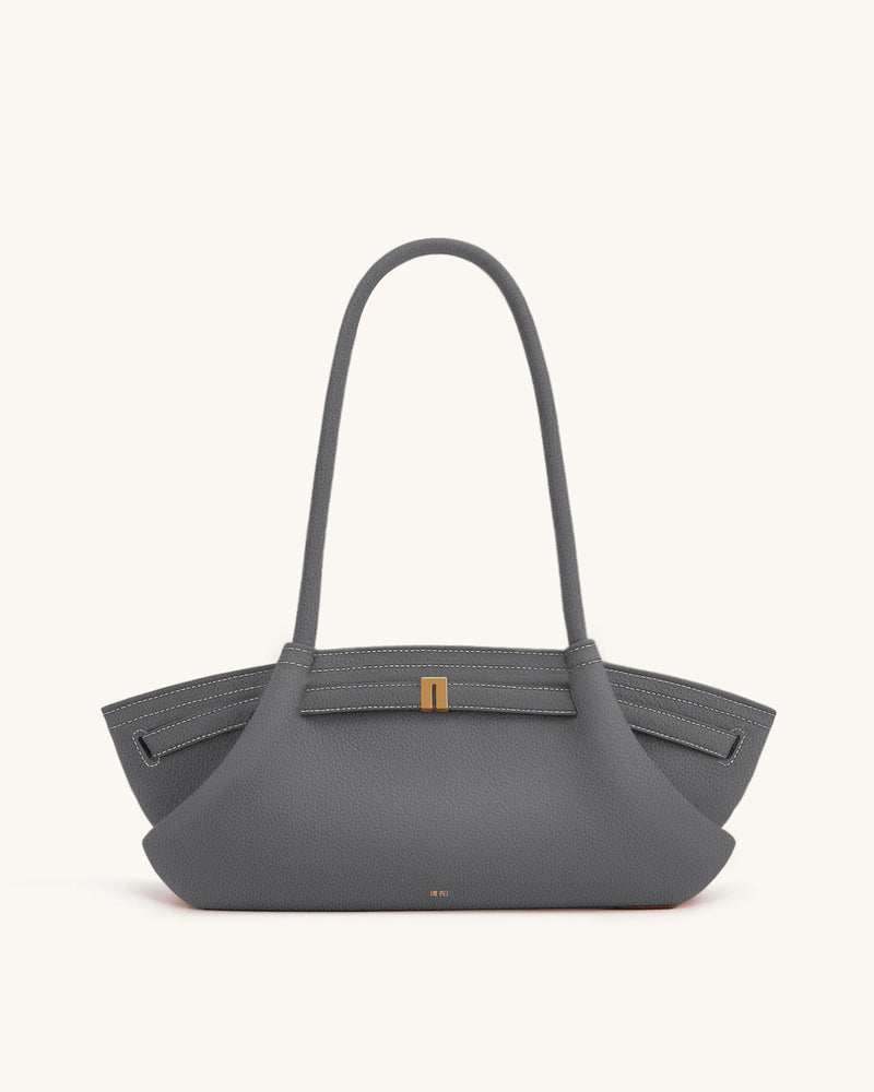 Hana Wide Tote Bag - Grey