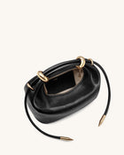 Ellie Metal Ring Embellished Top Handle Bag - Black