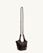 Ines Padlock Tote Bag - Dark Brown