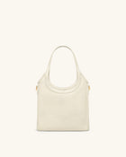 Brooke Mini Belted Embellished Orchid Beaded Top Handle Bag - Ivory