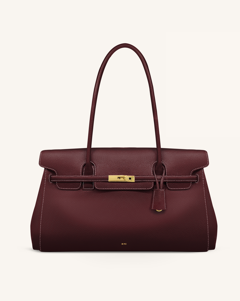 Yara Large Shoulder Bag - Burgundy