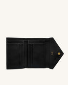 Celeste Woven Textured Envelope Wallet - Black