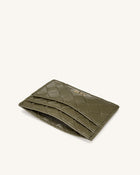 Woven Texture Card Holder - Dark Brown Green