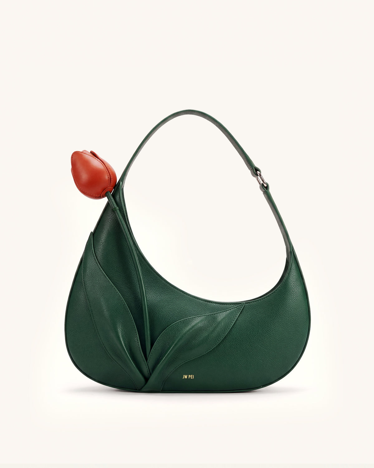 Harlee Flower Shape Shoulder Bag - Forest Green