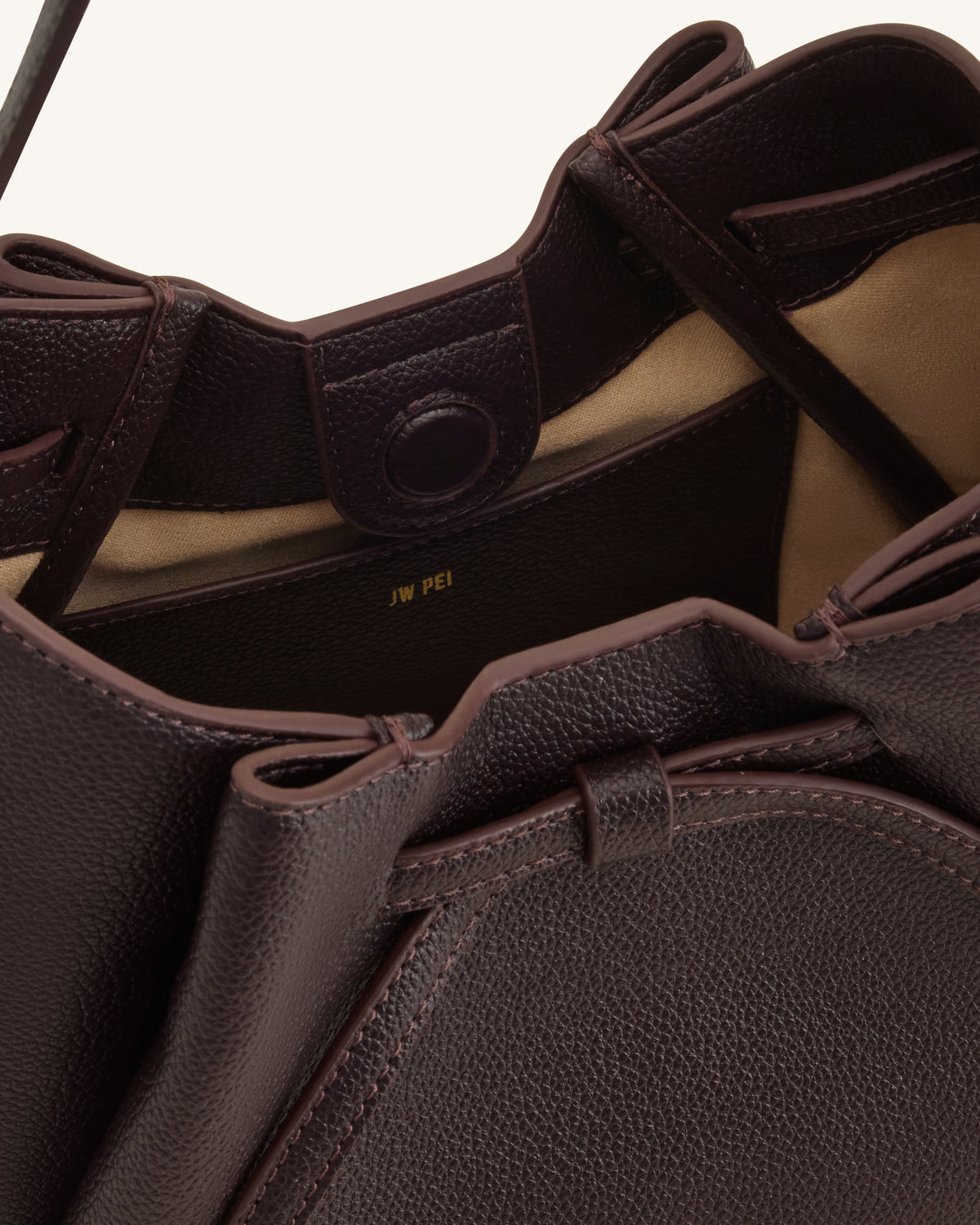Mabel Soft Bow Shoulder Bag - Dark Brown