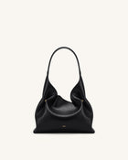 Velora Smooth Hobo Shoulder Bag - Black