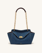 Lucia Envelope Chain Shoulder Bag - Blue Denim