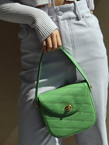 Kate Faux Pearl Bag - Grass Green