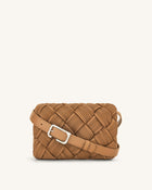Maze Crossbody Bag - Brown
