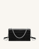 Jade Chain Bag -  Black Croc