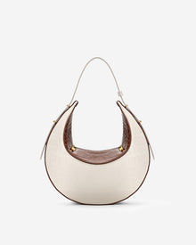 Rantan Bag - Beige & Brown Croc