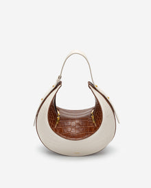 Rantan Bag - Beige & Brown Croc