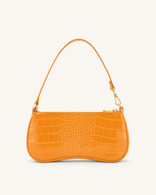 Eva Shoulder Bag - Apricot Yellow Croc