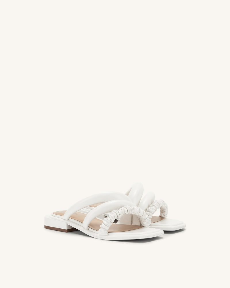 Jada Flat Mule - White