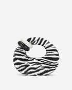 Abacus Zebra Print Faux Fur Top Handle Bag - Black & White