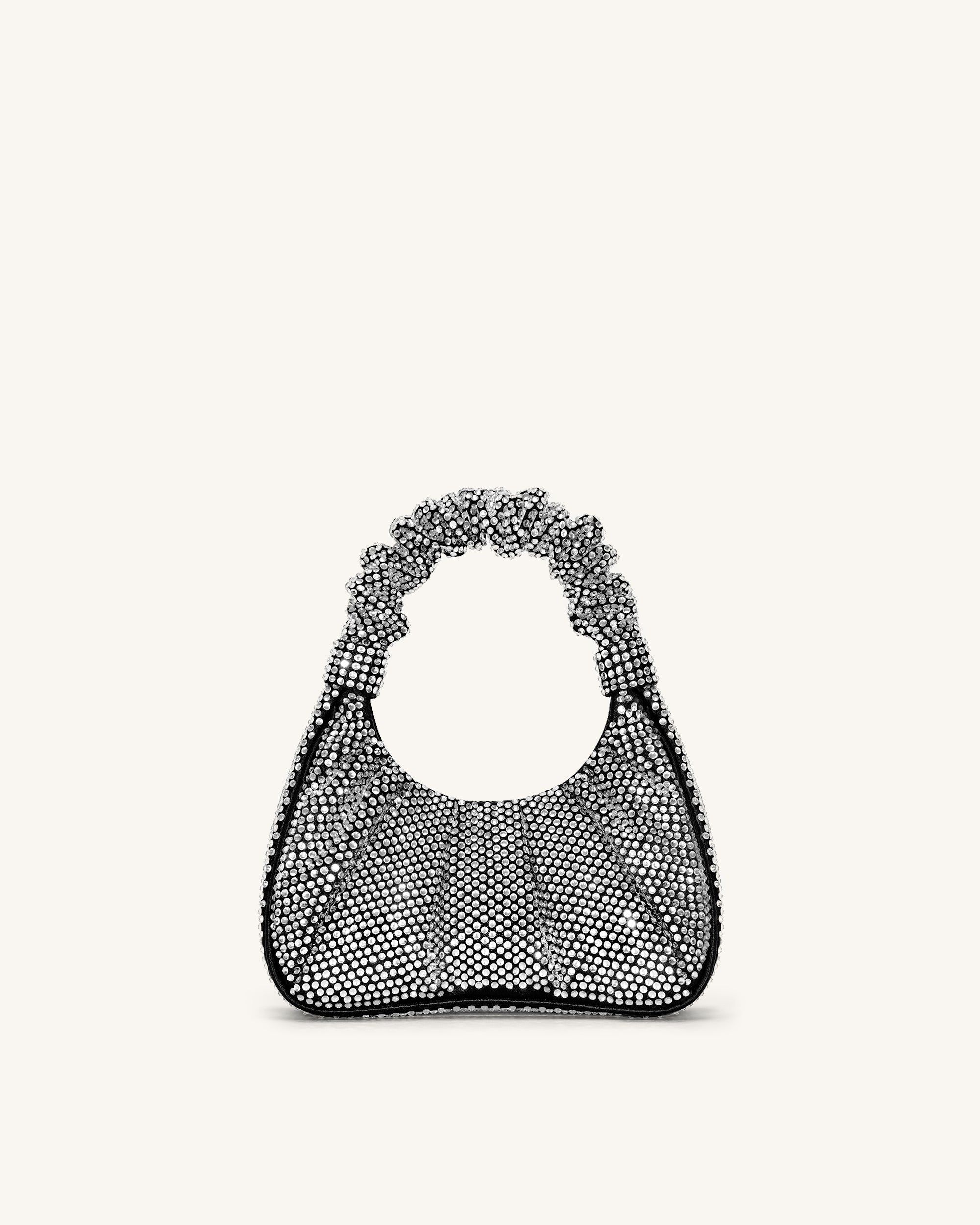 Gabbi Artificial Crystal Medium Ruched Hobo Handbag - JW PEI