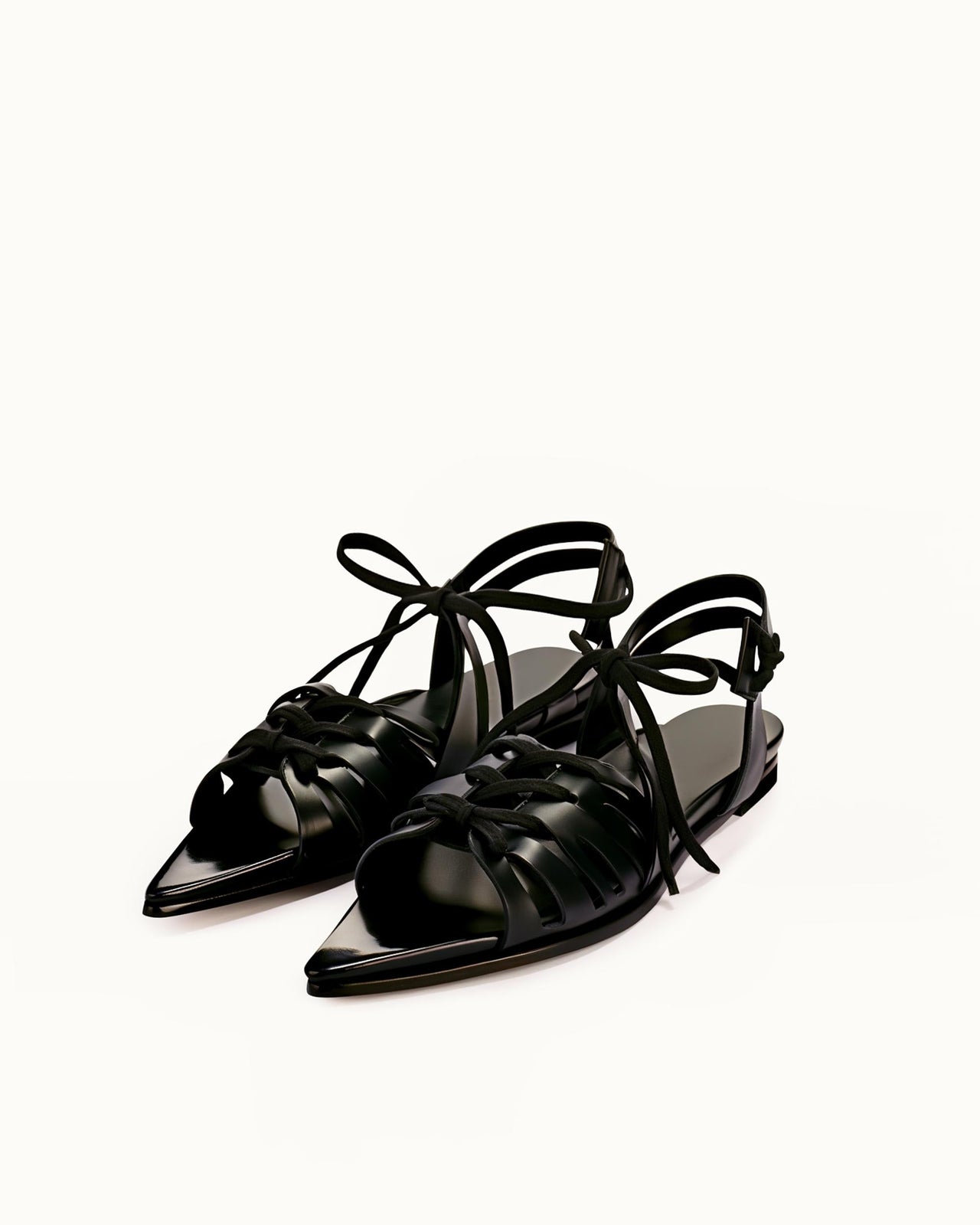 Lace-up Sandals-Black