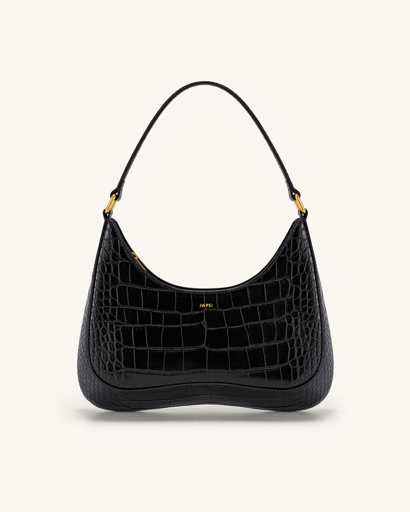 Ruby Shoulder Bag - Black Croc