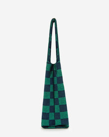 Molly Checkerboard Market Bag - Jungle Green