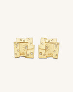 Cosmos Combination Earrings - 18ct Gold Plated & White Zircon