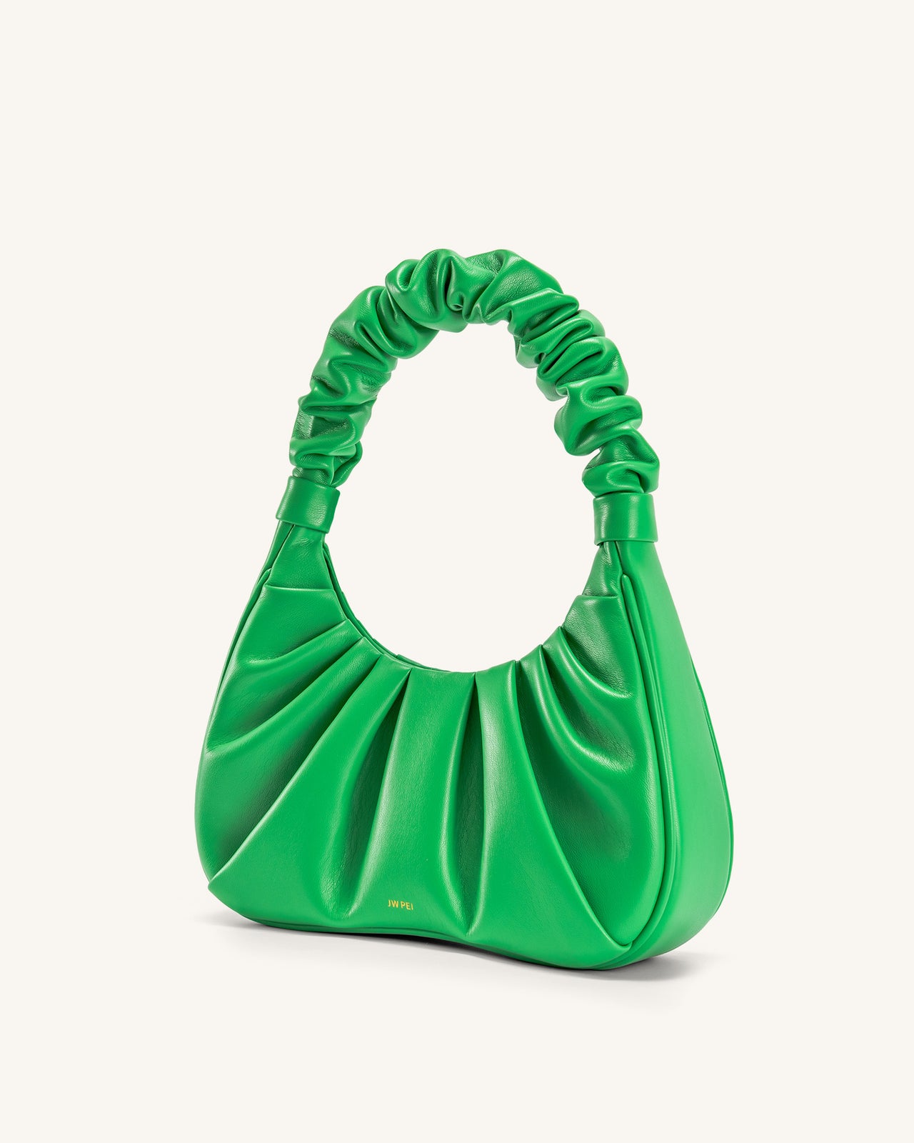 Gabbi Floral Medium Ruched Hobo Handbag - Green - JW PEI