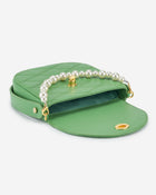 Kate Faux Pearl Bag - Grass Green