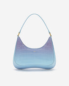 Ruby Shoulder Bag -  Blue & Purple Gradient Croc