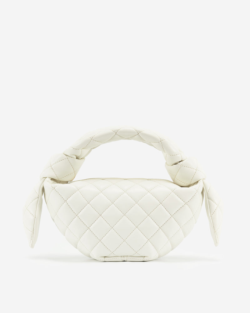 Croissant Top Handle Bag - White