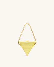 Triangle Mini Box - Light Yellow Croc