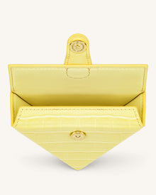 Triangle Mini Box - Light Yellow Croc