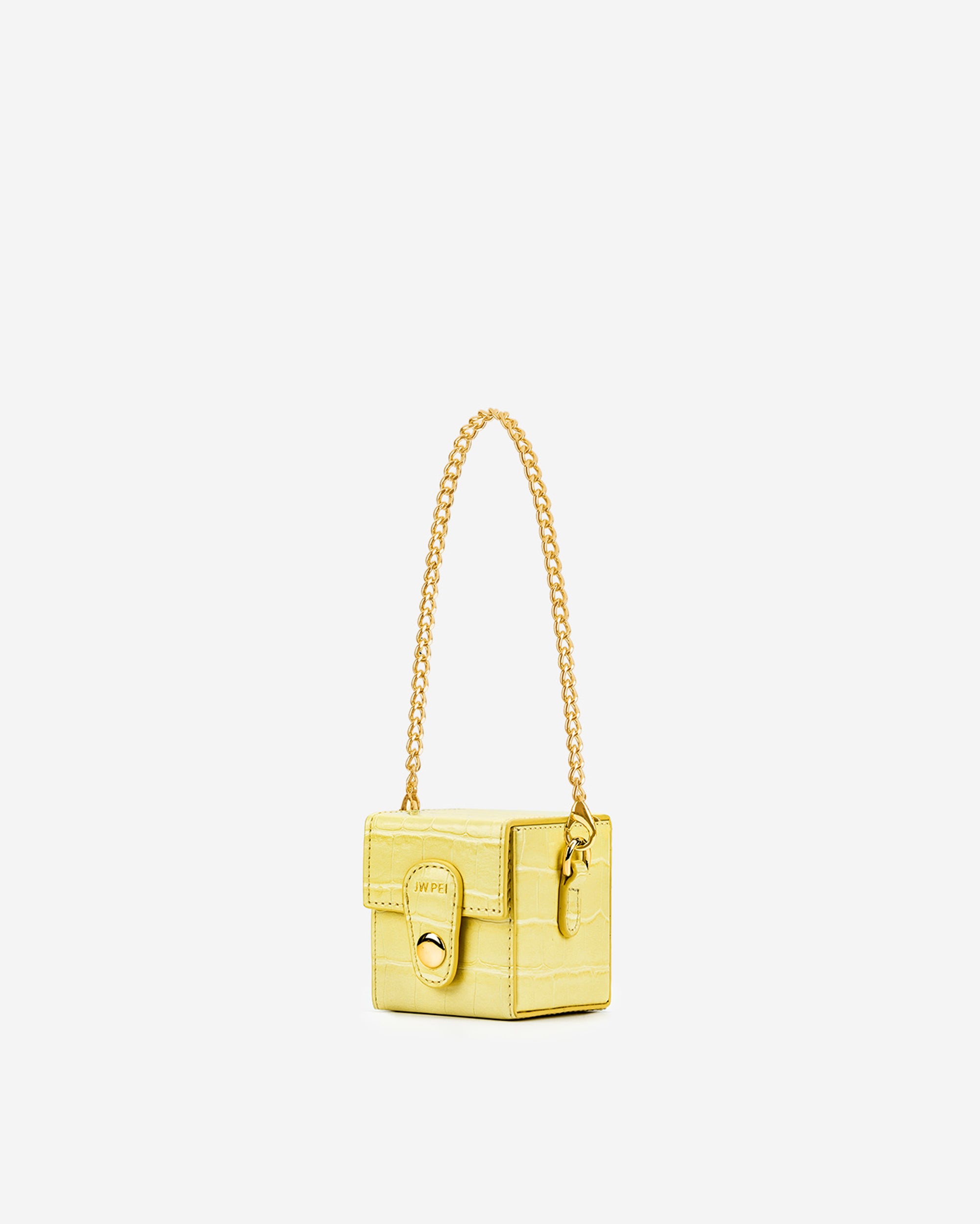 Square Mini Box - Light Yellow Croc